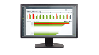 Dashboard van brandstofmanagement op een computer